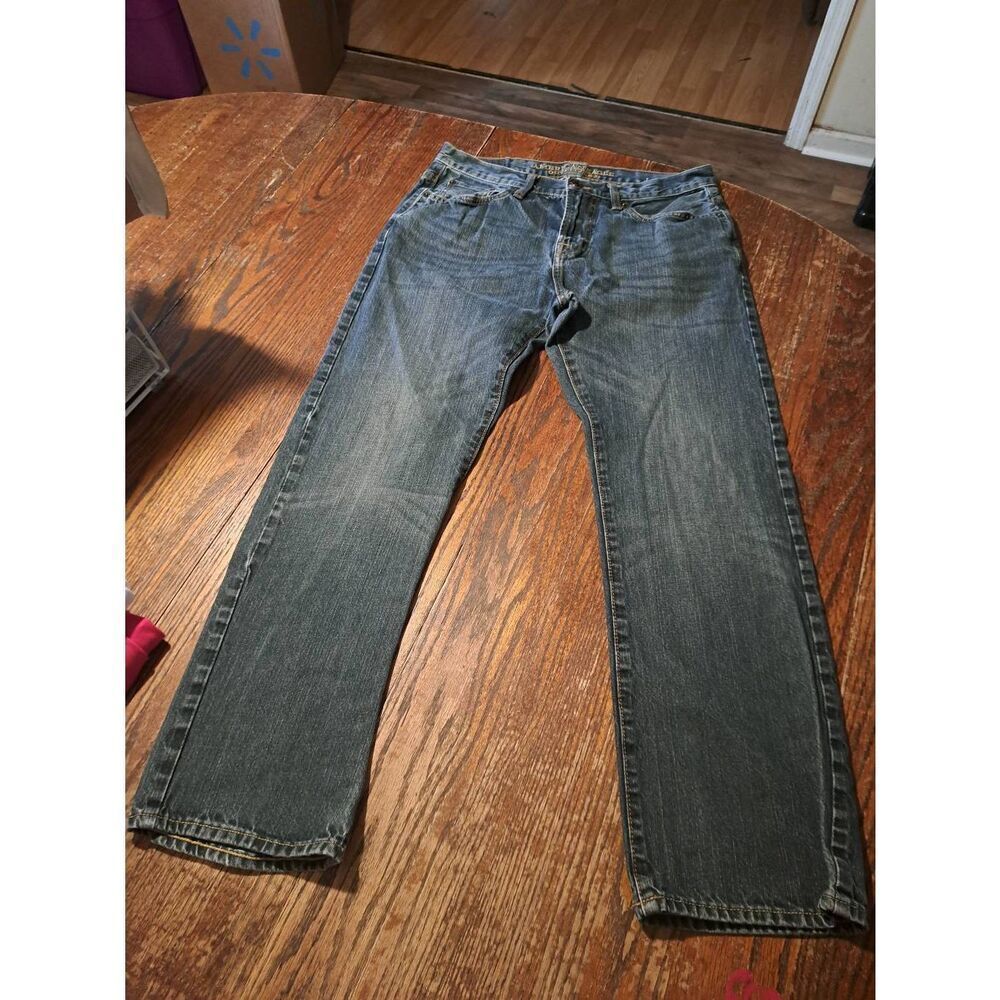 American Eagle Mens 32x30 Original Cotton Straight Denim Blue Jeans Casual Pants